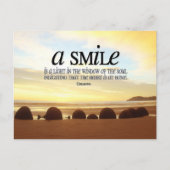 スマイルは軽い感動的引用文 ポストカード (正面)