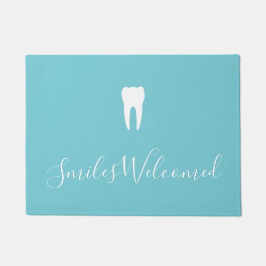 スマイルはFloormatを歓迎しました ドアマット (正面)
