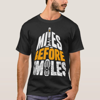 スマイルまでのマイル 楽しい ハイキング グラフィック Tシャツ