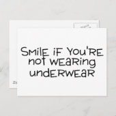 スマイルもしが下着を着用していない ポストカード (正面/裏面)