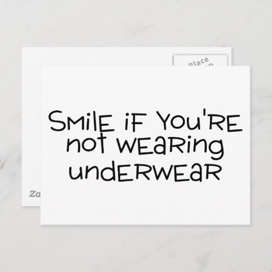 スマイルもしが下着を着用していない ポストカード (正面/裏面)