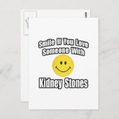 スマイルもしは腎臓結石で人を愛している ポストカード (正面/裏面)