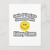 スマイルもしは腎臓結石で人を愛している ポストカード (正面)