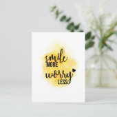 'スマイルより心配なし'引用文はがき ポストカード (スタンド正面)