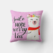 スマイルより心配のないラマ クッション (裏面)