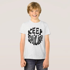 スマイルを忘れずに! - シンプルで明るいハッピーなデザイン トライブレンドTシャツ