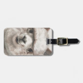 スマイルアルパカ荷物タグラマバッグID ラゲッジタグ (正面横)