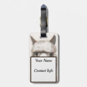 スマイルアルパカ荷物タグラマバッグID ラゲッジタグ (裏面縦)