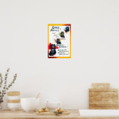 スマイルアワーブラックキャットルイワーイン ポスター (キッチン)