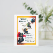 スマイルアワーブラックキャットルイワーイン ポストカード (スタンド正面)