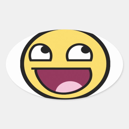 スマイルイエスはあなたを愛している 楕円形シール (正面)