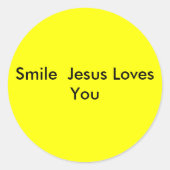 スマイルイエズスはあなたを愛している ラウンドシール (正面)
