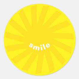 スマイルイエローサンブライト幸せおもしろい明モダンるい ラウンドシール