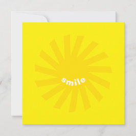 スマイルイエローサンブライト幸せおもしろい陽気カード