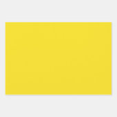 スマイルイエローブラックグリニング顔 ラッピングペーパーシート (正面2)