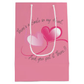 スマイルイン私のハートバレンタイン ミディアムペーパーバッグ (裏面)