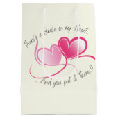 スマイルイン私のハートバレンタイン ミディアムペーパーバッグ (裏面)