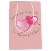 スマイルイン私のハートバレンタイン ミディアムペーパーバッグ (正面)