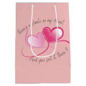 スマイルイン私のハートバレンタイン ミディアムペーパーバッグ (裏面)