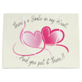 スマイルイン私のハートバレンタイン ラージペーパーバッグ (正面)