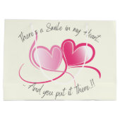スマイルイン私のハートバレンタイン ラージペーパーバッグ (裏面)