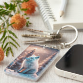 スマイルウィンターキツネ キーホルダー (正面右)