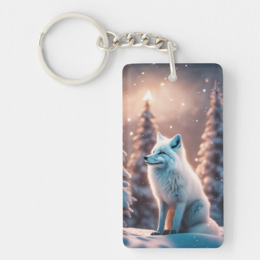 スマイルウィンターキツネ キーホルダー (正面)