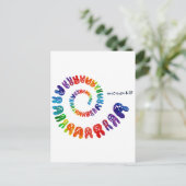 スマイルウサギ螺旋虹 ポストカード (スタンド正面)