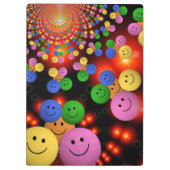 スマイルカラフル顔&かわいいハッピースマイルバブル クリップボード (裏面)