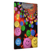 スマイルカラフル顔&かわいいハッピースマイルバブル クリップボード (右)