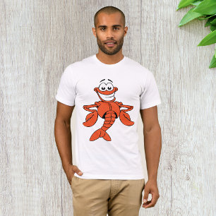 スマイルカートゥーンロブスターキャラクター Tシャツ