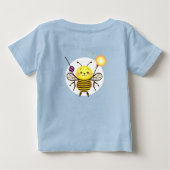 スマイルカートゥーン ビー キャラクター ベビーTシャツ (裏面)