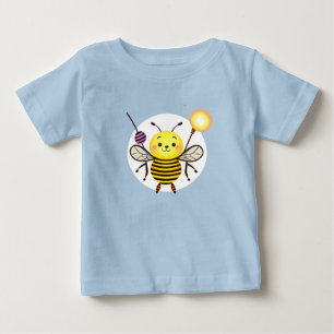スマイルカートゥーン ビー キャラクター ベビーTシャツ