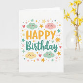 スマイルクラウド 誕生日カード カード (黄色い花)