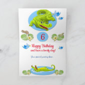 スマイルクロコダイルの子供の誕生日カード カード (内部)