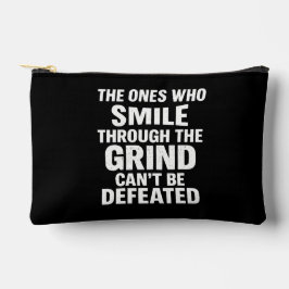 スマイルグラインドジムのモチベーション引用文と白文字 アクセサリーポーチ