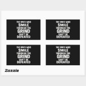 スマイルグラインドジムのモチベーション引用文と白文字 長方形シール (シート)