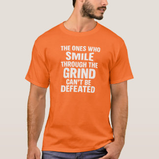 スマイルグラインドジムのモチベーション引用文と白文字 Tシャツ
