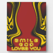 スマイルゴッドラブユービューティフルアメージング文字引用文 フォトプラーク (正面)