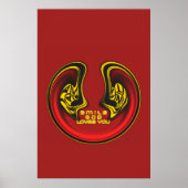 スマイルゴッドラブユービューティフルアメージング文字引用文 ポスター (正面)