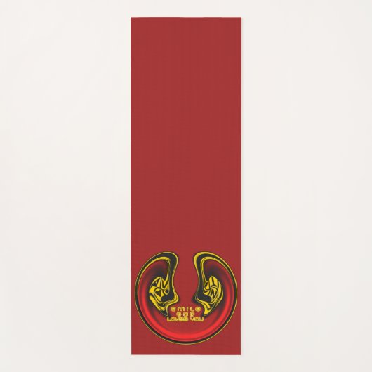 スマイルゴッドラブユービューティフルアメージング文字引用文 ヨガマット (正面)