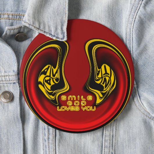スマイルゴッドラブユービューティフルアメージング文字引用文 缶バッジ (インサイチュ)