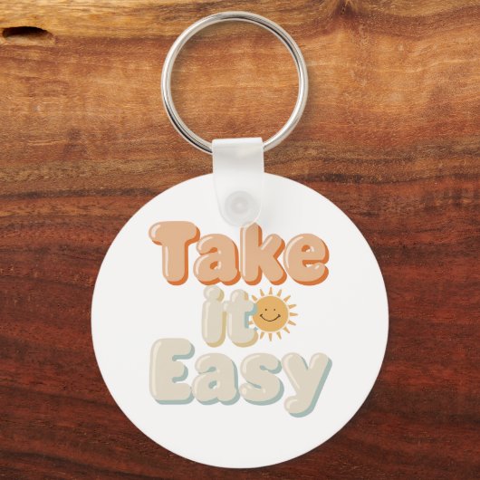 スマイルサンで"Take It Easy"をリラックス キーホルダー (正面)