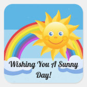 スマイルサンスクエアステッカー スクエアシール (正面)