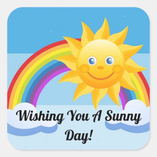 スマイルサンスクエアステッカー スクエアシール (正面)