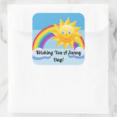 スマイルサンスクエアステッカー スクエアシール (バッグ)