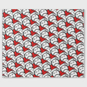 スマイルサンタクロースのスケッチラッピング紙 ラッピングペーパー (フラット)