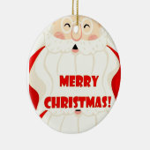 スマイルサンタクロース頭と顔スカンジナビア セラミックオーナメント (右)