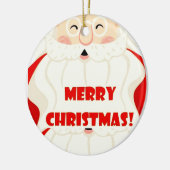 スマイルサンタクロース頭と顔スカンジナビア セラミックオーナメント (左)