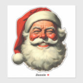 スマイルサンタレトロヴィンテージスタイルダイカット シール (シート)